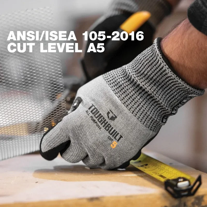 Nitrile Mechanic Glove - ToughBuilt TB-P2-112-5-L Nitrile Super Abrasion Resistant